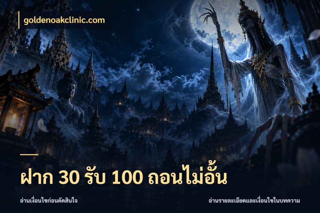 ฝาก 30 รับ 100 ถอนไม่อั้น จับประเด็นยอดรับก่อนเลือกความสนุก กับ goldenoakclinic.com