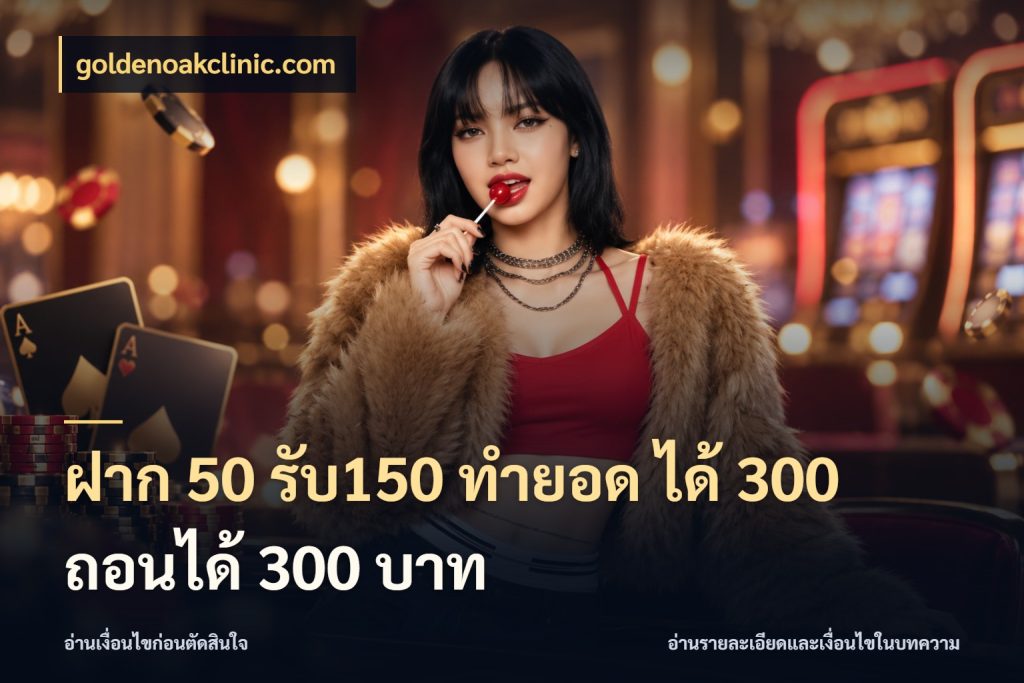 ฝาก 50 รับ150 ทำยอด ได้ 300 ถอนได้ 300 บาท goldenoakclinic.com จับประเด็นยอดรับก่อนเลือกความสนุก