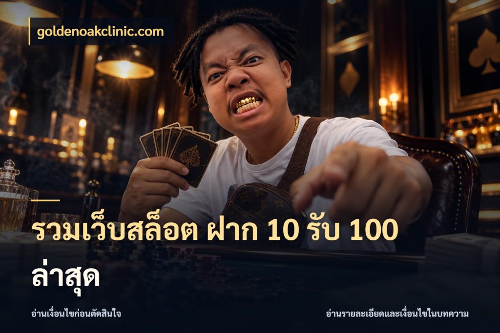 รวมเว็บสล็อต ฝาก 10 รับ 100 ล่าสุด สีสันของโปรฝากและยอดรับ สไตล์ goldenoakclinic.com