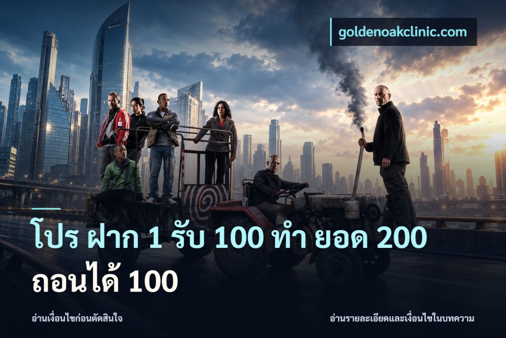 โปร ฝาก 1 รับ 100 ทํา ยอด 200 ถอนได้ 100