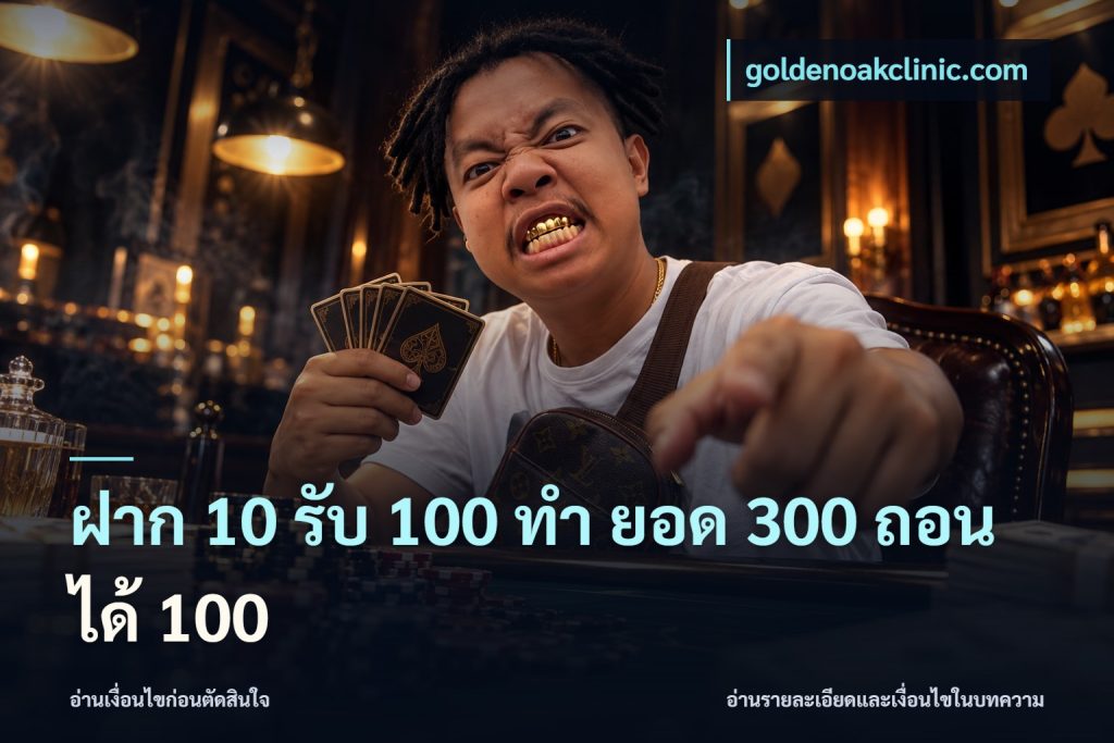 ฝาก 10 รับ 100 ทํา ยอด 300 ถอนได้ 100