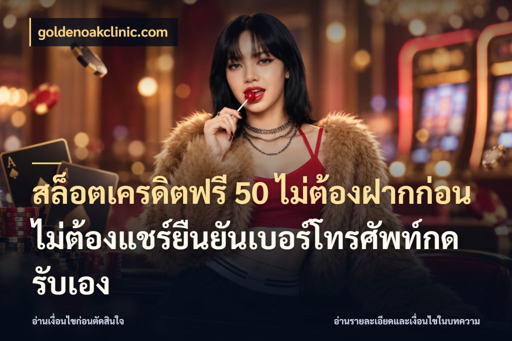 สล็อตเครดิตฟรี 50 ไม่ต้องฝากก่อนไม่ต้องแชร์ยืนยันเบอร์โทรศัพท์กดรับเอง goldenoakclinic.com สายโบนัสเลือกมุมเครดิตให้ตรงสไตล์