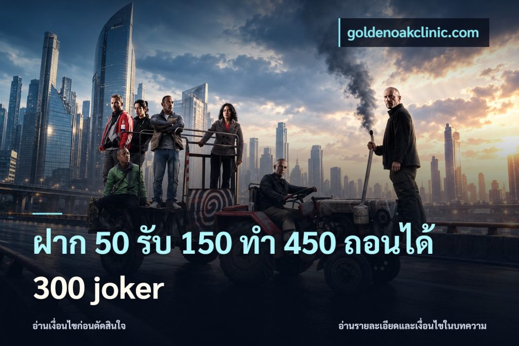 ฝาก 50 รับ 150 ทํา 450 ถอนได้ 300 joker