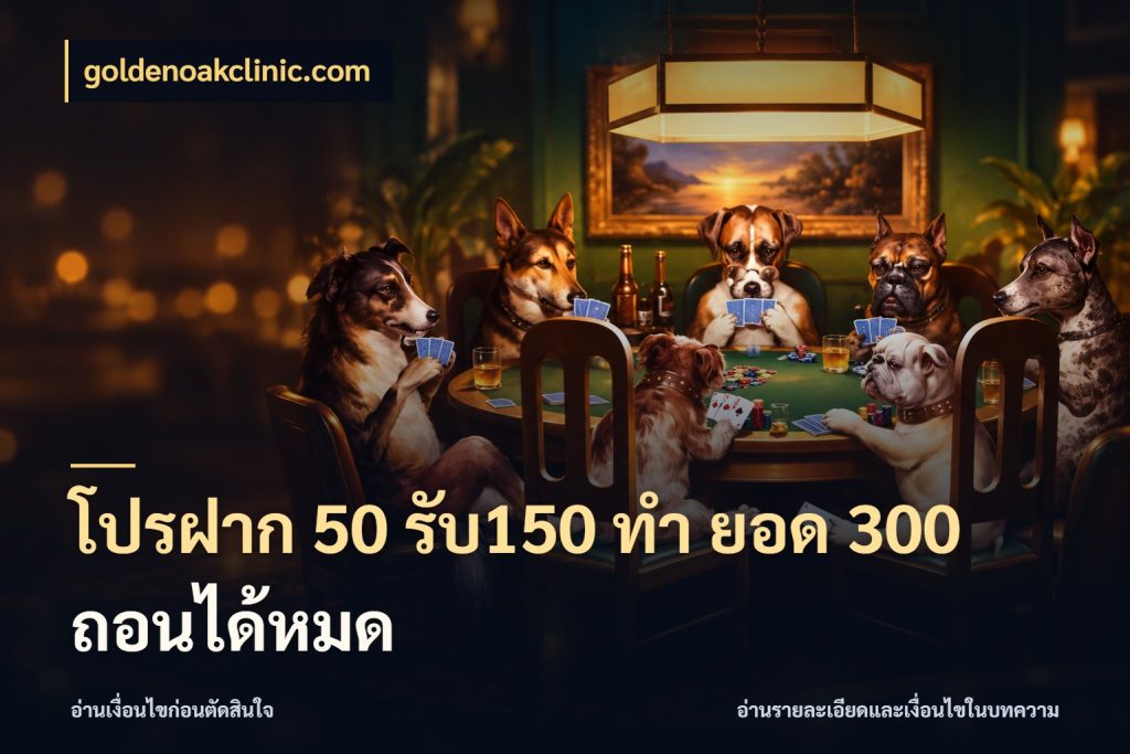 โปรฝาก 50 รับ150 ทํา ยอด 300 ถอนได้หมด เครดิตกับรูปแบบโปรที่ตรงใจ กับ goldenoakclinic.com