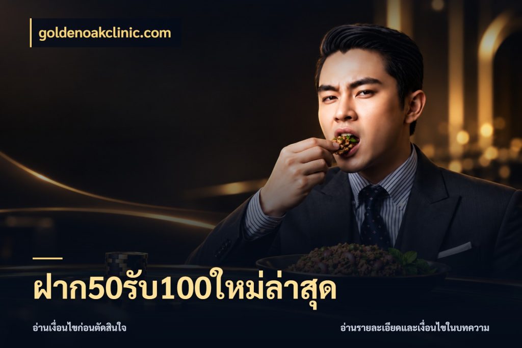 ฝาก50รับ100ใหม่ล่าสุด จับประเด็นยอดรับก่อนเลือกความสนุก กับ goldenoakclinic.com