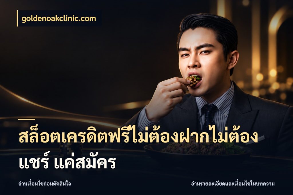 สล็อตเครดิตฟรีไม่ต้องฝากไม่ต้องแชร์ แค่สมัคร รู้จักยอดและขอบเขตของเครดิตฟรี ในมุม goldenoakclinic.com