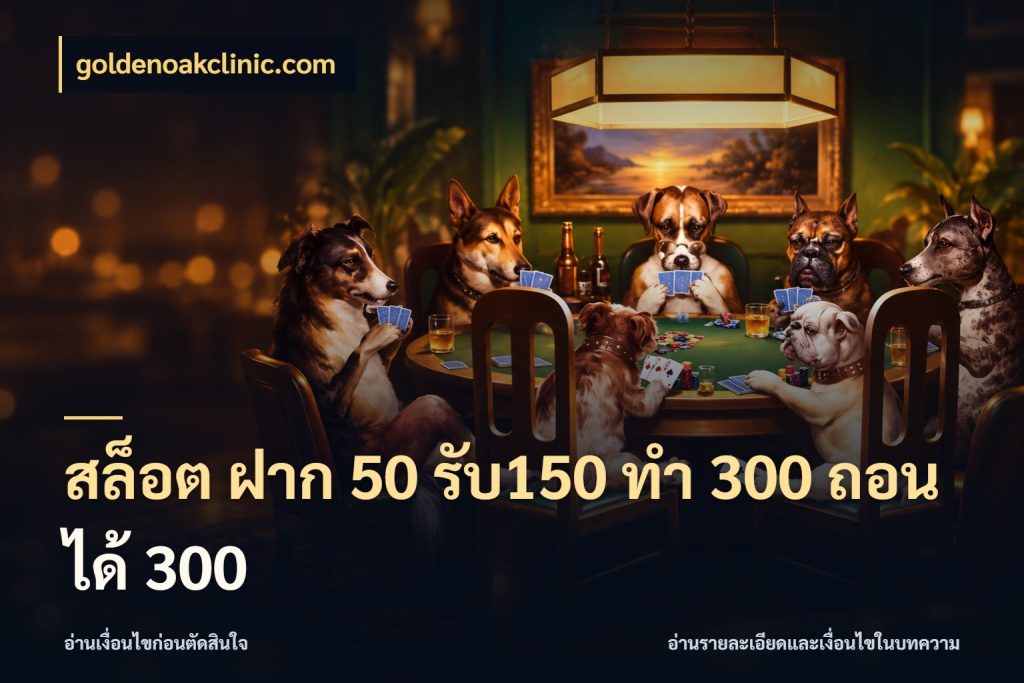 สล็อต ฝาก 50 รับ150 ทํา 300 ถอนได้ 300 โปรยอดรับที่สายเกมสนใจ ในมุม goldenoakclinic.com