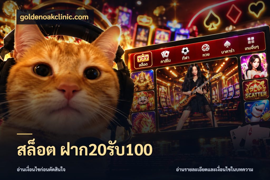 สล็อต ฝาก20รับ100 เปิดมุมโปรให้เข้ากับเกมแนวโปรด สไตล์ goldenoakclinic.com