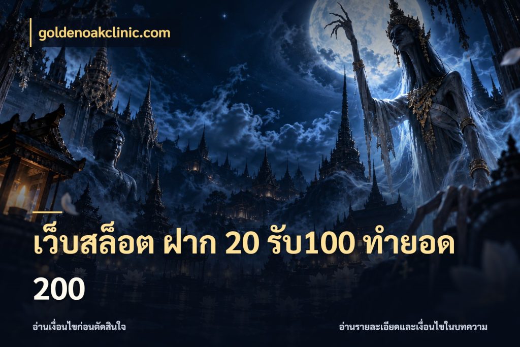 เว็บสล็อต ฝาก 20 รับ100 ทำยอด 200 จับคู่โบนัสกับสไตล์เกมที่ชอบ กับ goldenoakclinic.com