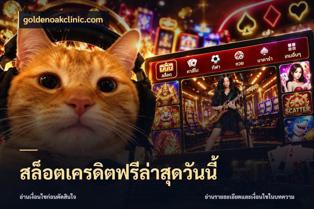 สล็อตเครดิตฟรีล่าสุดวันนี้ จับมุมเด่นของเครดิตฟรีให้ตรงใจ ในมุม goldenoakclinic.com