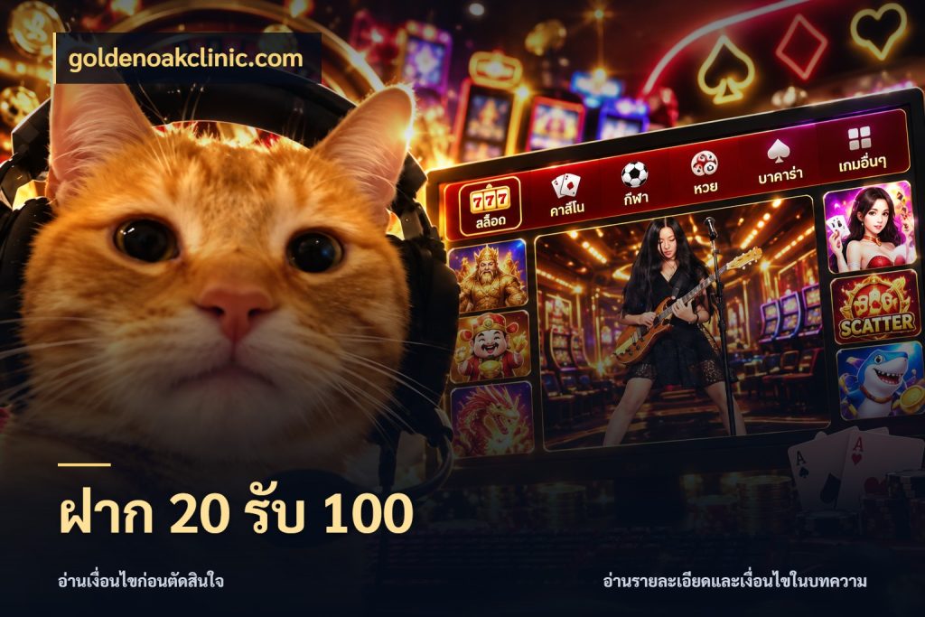 ฝาก 20 รับ 100 ยอดฝากและยอดรับในมุมของคนชอบลุ้น ในมุม goldenoakclinic.com