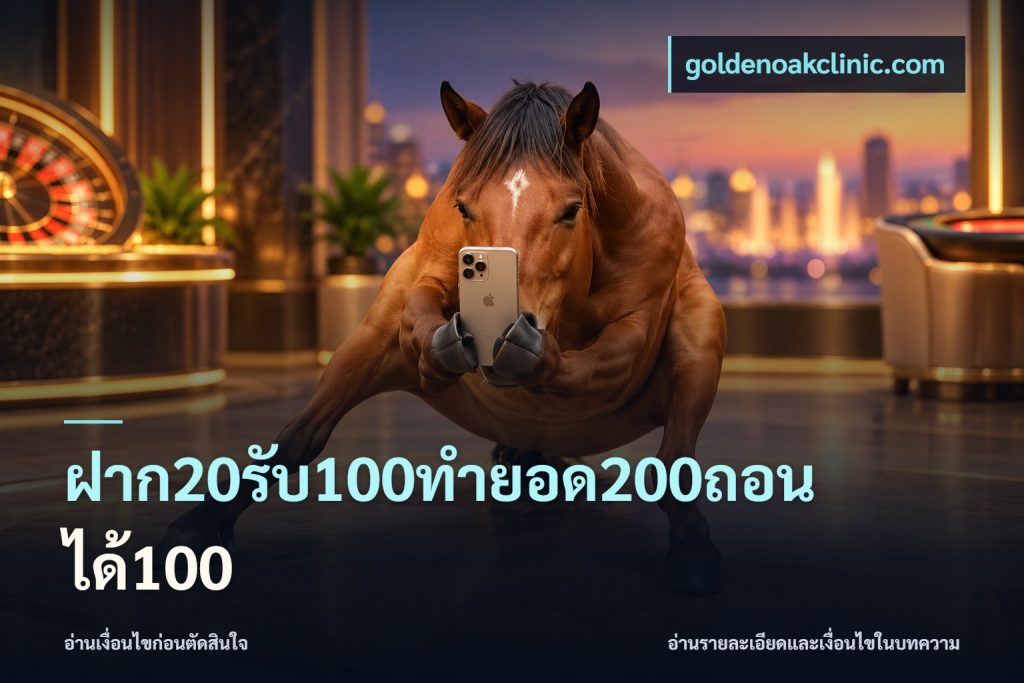 ฝาก20รับ100ทํายอด200ถอนได้100