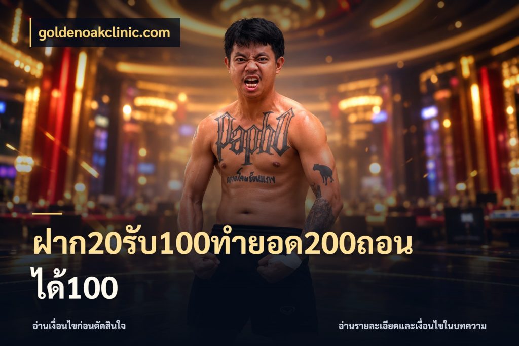 ฝาก20รับ100ทํายอด200ถอนได้100 goldenoakclinic.com จับประเด็นยอดรับก่อนเลือกความสนุก