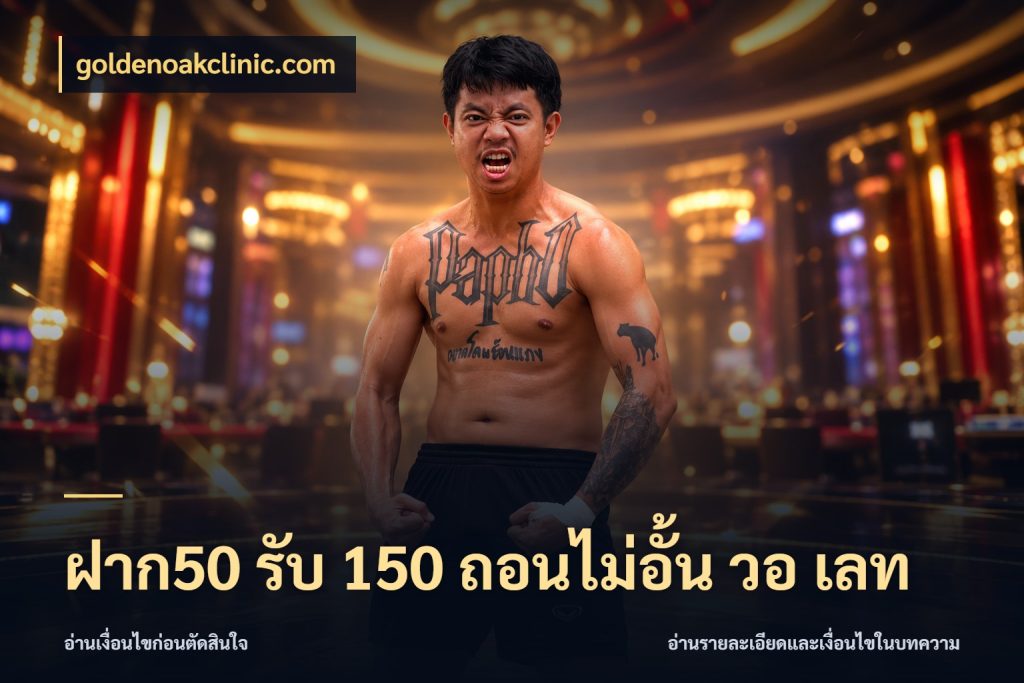 ฝาก50 รับ 150 ถอนไม่อั้น วอ เลท จับประเด็นยอดรับก่อนเลือกความสนุก กับ goldenoakclinic.com