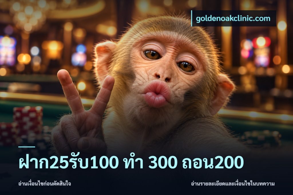 ฝาก25รับ100 ทํา 300 ถอน200