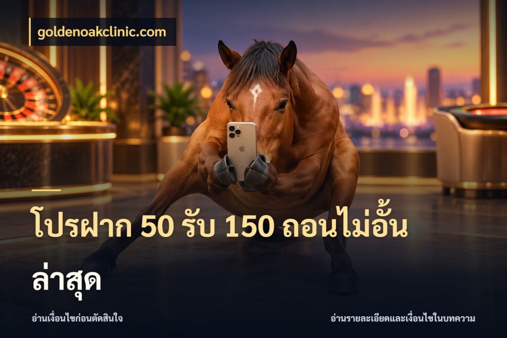 โปรฝาก 50 รับ 150 ถอนไม่อั้นล่าสุด เปิดมุมโปรให้เข้ากับเกมแนวโปรด กับ goldenoakclinic.com