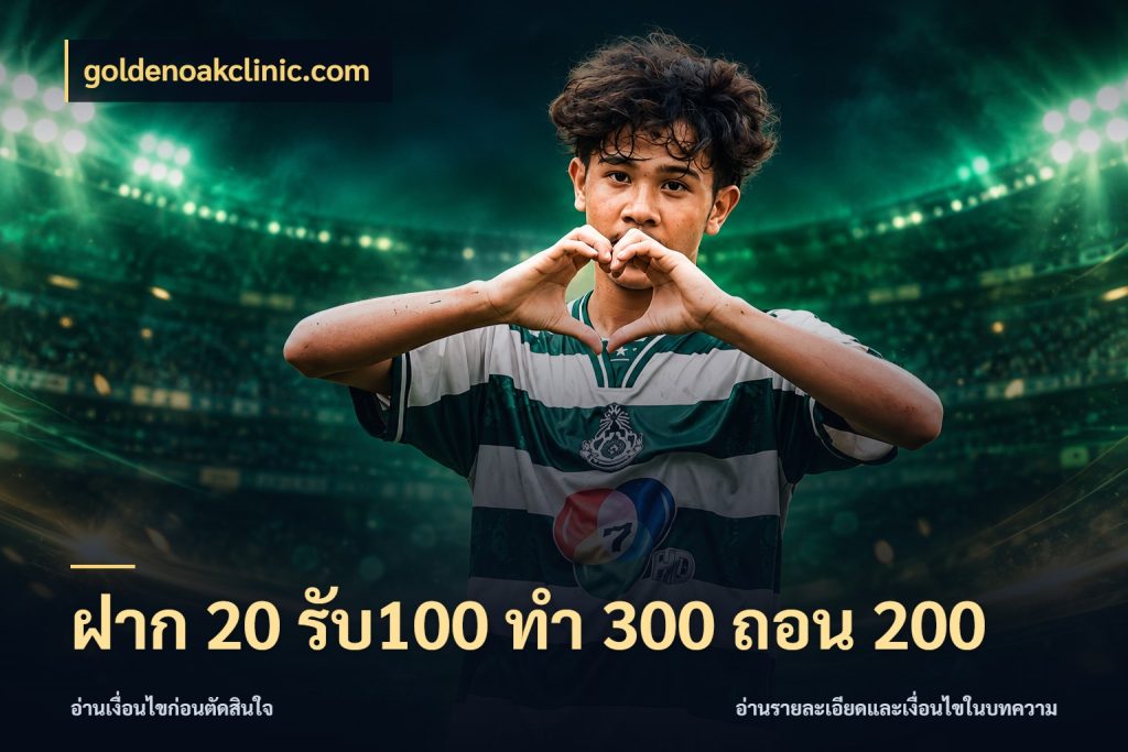 ฝาก 20 รับ100 ทํา 300 ถอน 200 สนุกกับตัวเลือกโปรในสไตล์ของคุณ กับ goldenoakclinic.com