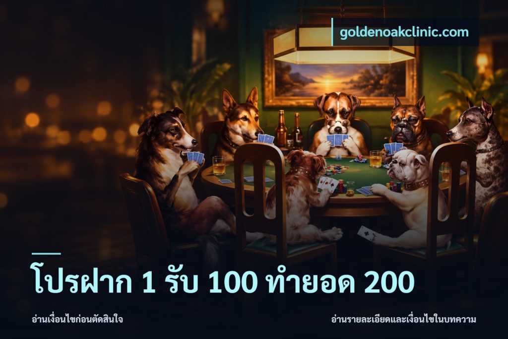 โปรฝาก 1 รับ 100 ทำยอด 200