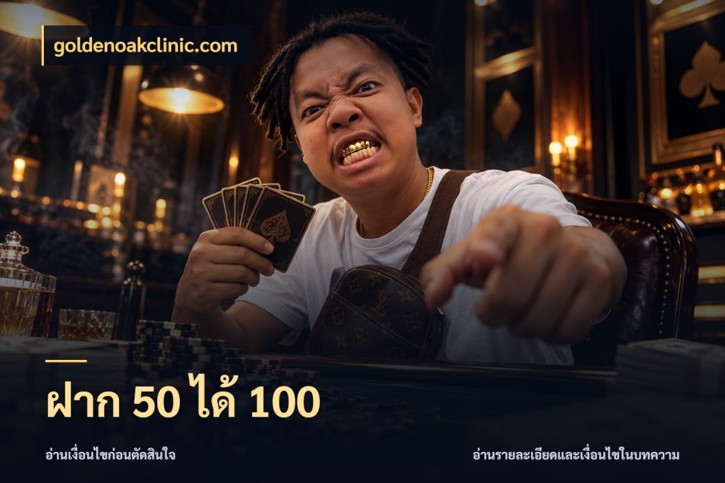 ฝาก 50 ได้ 100 ยอดฝากและยอดรับในมุมของคนชอบลุ้น กับ goldenoakclinic.com