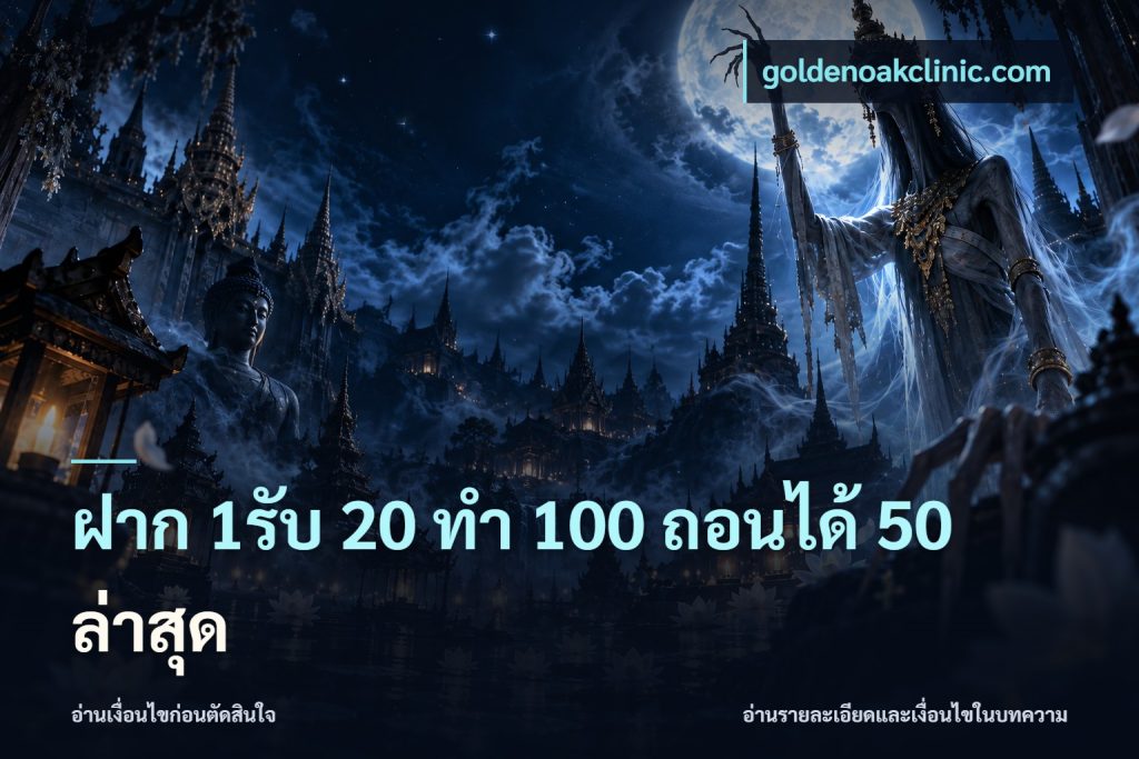 ฝาก 1รับ 20 ทำ 100 ถอนได้ 50 ล่าสุด