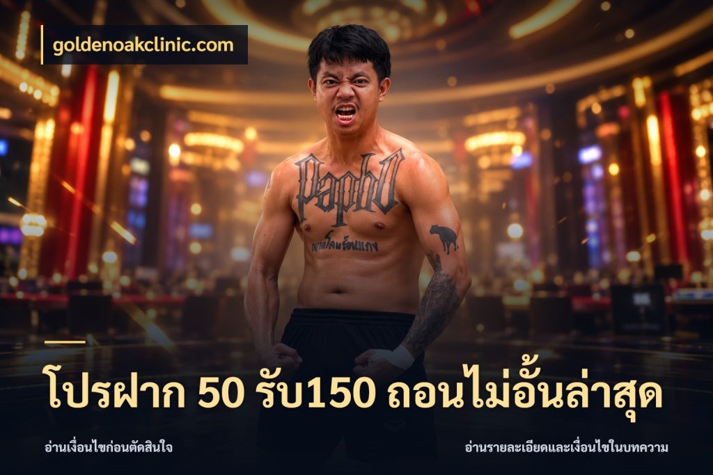 โปรฝาก 50 รับ150 ถอนไม่อั้นล่าสุด ยอดฝากและยอดรับในมุมของคนชอบลุ้น สไตล์ goldenoakclinic.com