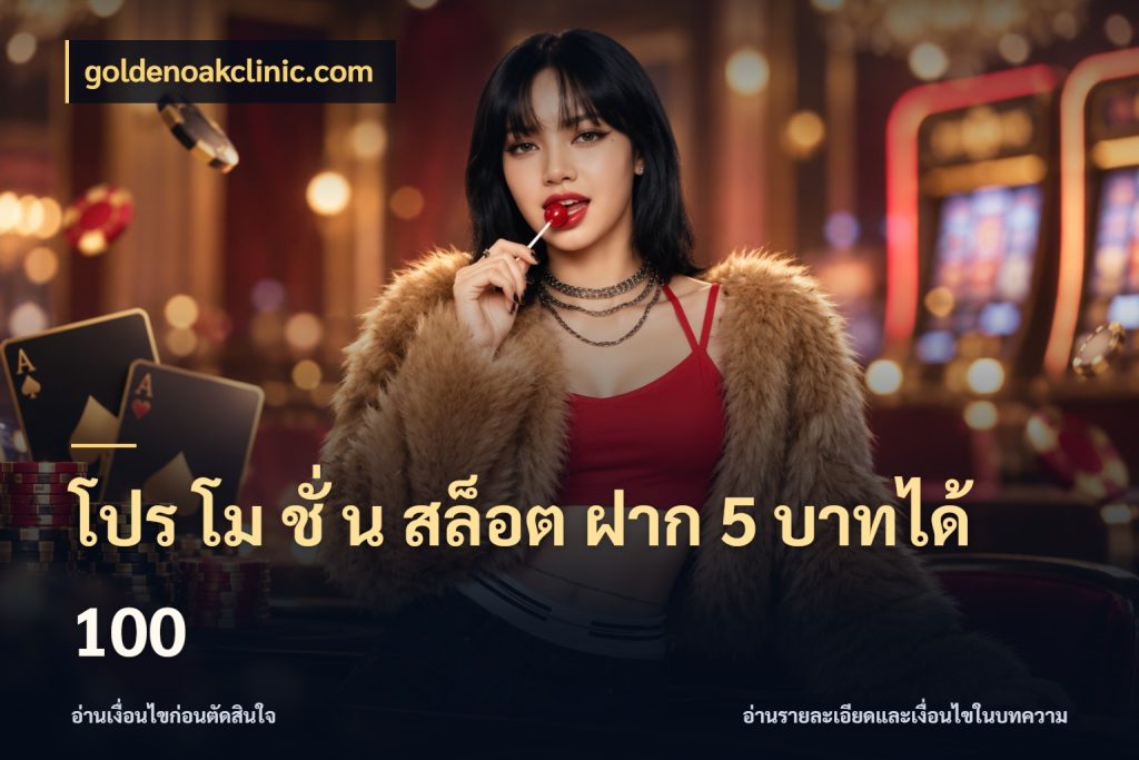 โปร โม ชั่ น สล็อต ฝาก 5 บาทได้ 100 จุดเด่นของเครดิตที่คนชอบเกมอยากรู้ ในมุม goldenoakclinic.com