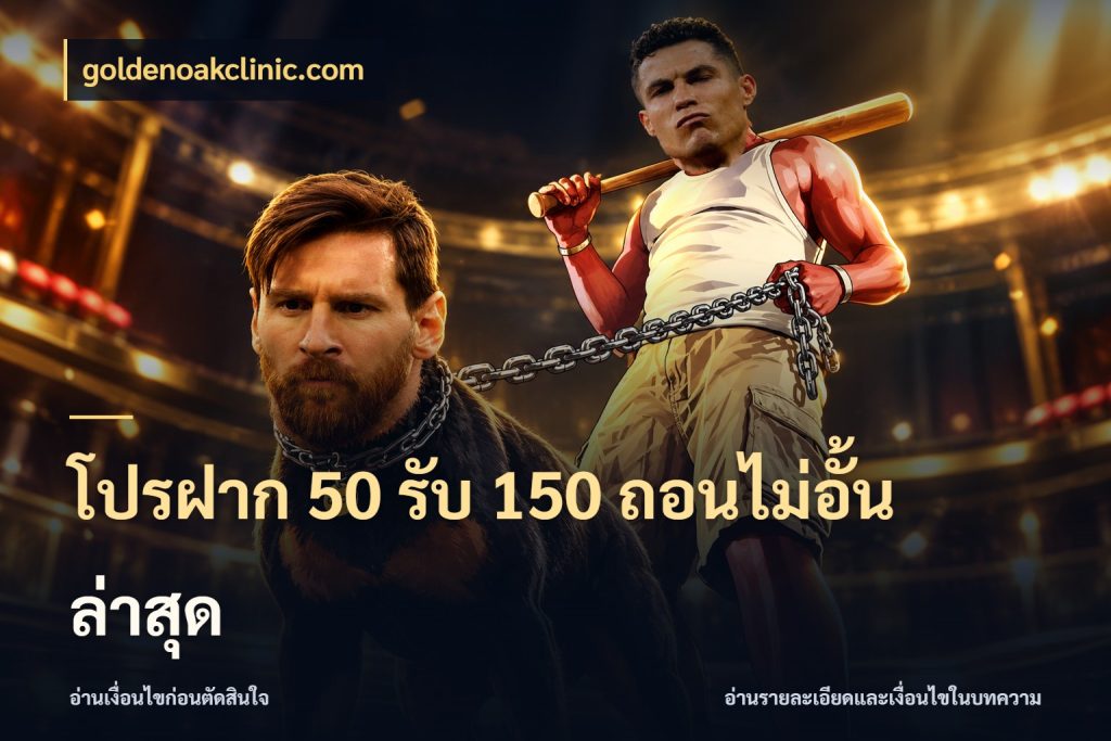 โปรฝาก 50 รับ 150 ถอนไม่อั้น ล่าสุด จับประเด็นยอดรับก่อนเลือกความสนุก ในมุม goldenoakclinic.com