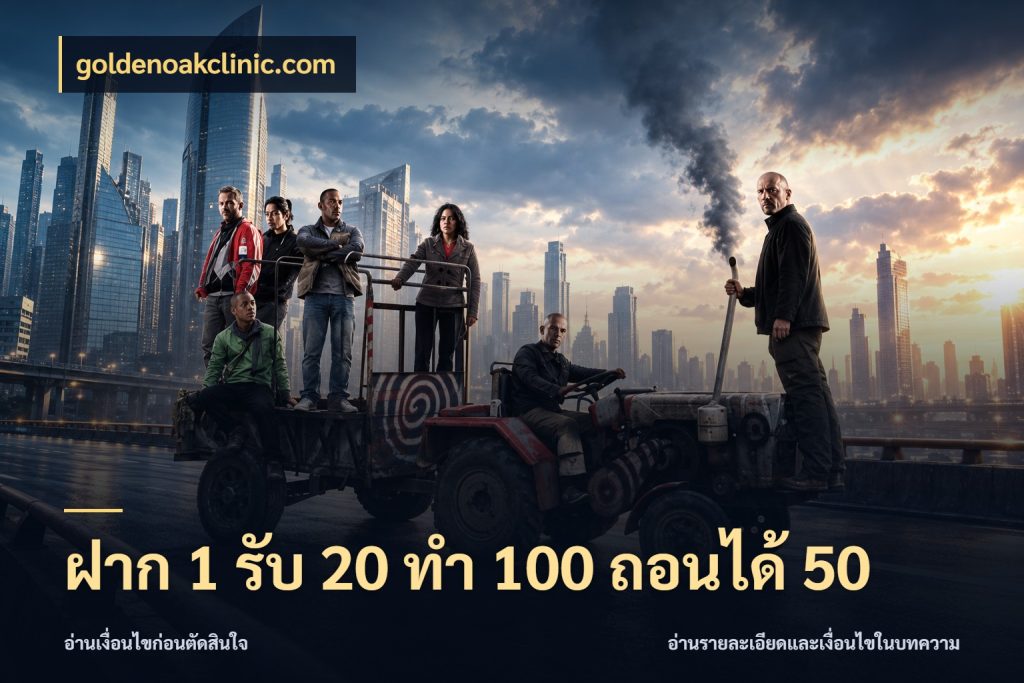 ฝาก 1 รับ 20 ทำ 100 ถอนได้ 50 รูปแบบโบนัสกับสิทธิ์ของสายเกม สไตล์ goldenoakclinic.com