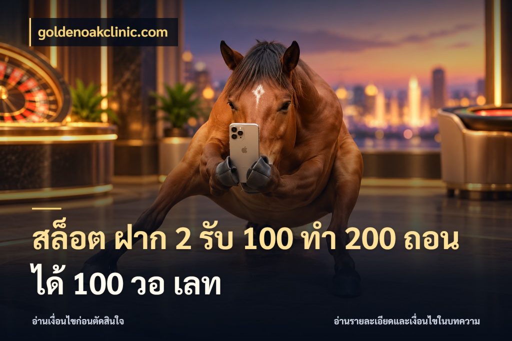 สล็อต ฝาก 2 รับ 100 ทํา 200 ถอนได้ 100 วอ เลท goldenoakclinic.com สนุกกับตัวเลือกโปรในสไตล์ของคุณ