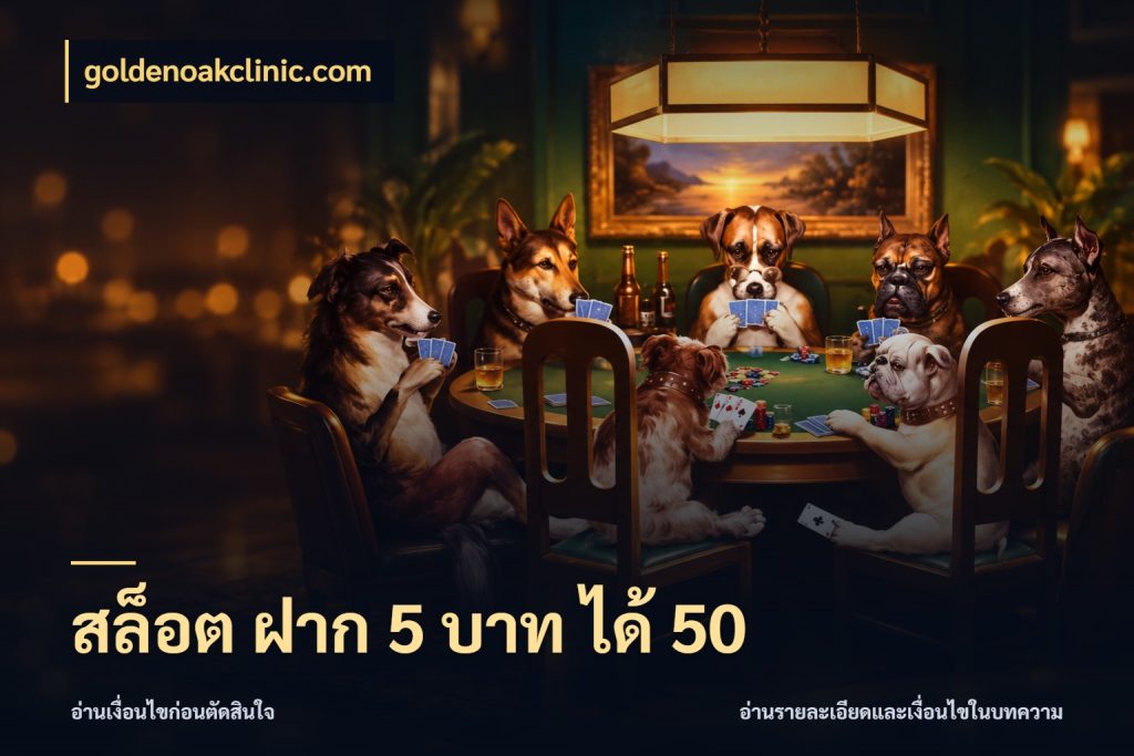 สล็อต ฝาก 5 บาท ได้ 50 เครดิตกับรูปแบบโปรที่ตรงใจ กับ goldenoakclinic.com