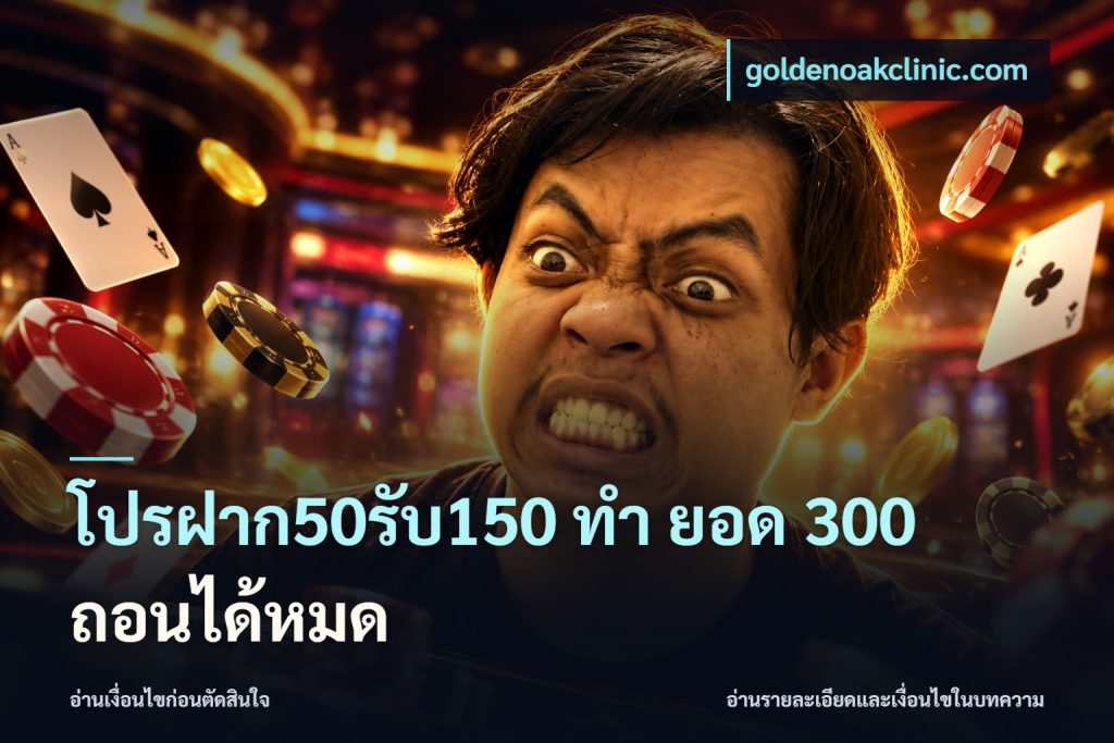 โปรฝาก50รับ150 ทํา ยอด 300 ถอนได้หมด