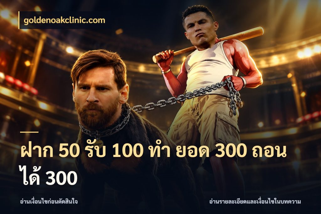 ฝาก 50 รับ 100 ทํา ยอด 300 ถอนได้ 300 goldenoakclinic.com จับคู่โบนัสกับสไตล์เกมที่ชอบ