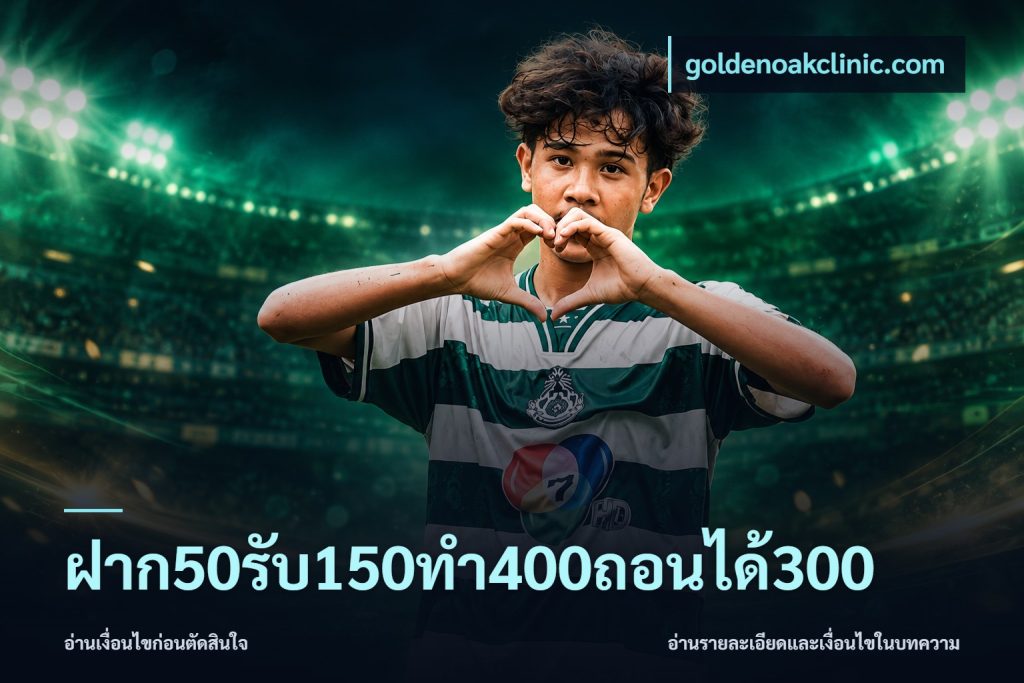 ฝาก50รับ150ทํา400ถอนได้300