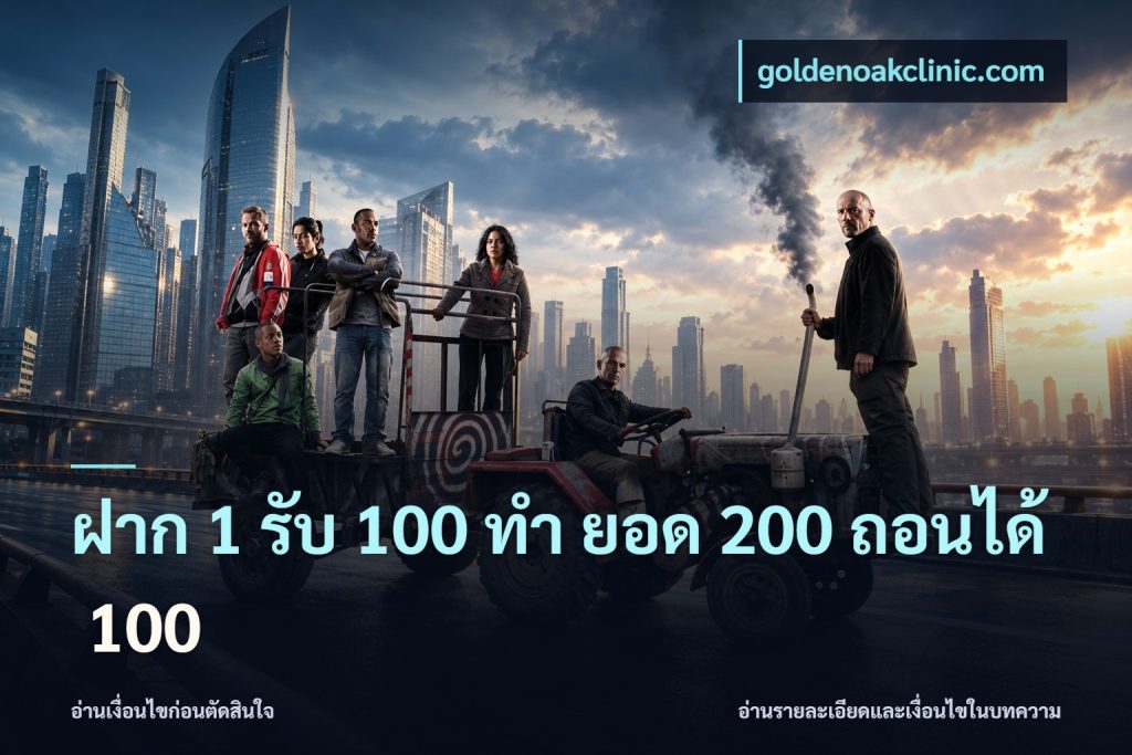 ฝาก 1 รับ 100 ทํา ยอด 200 ถอนได้ 100