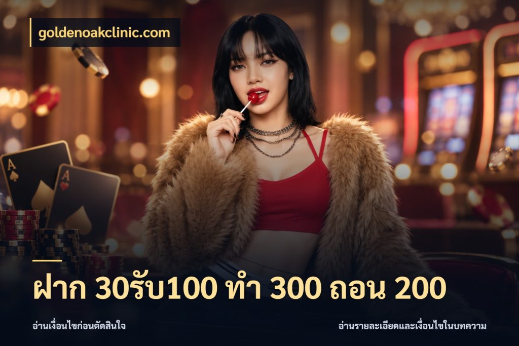 ฝาก 30รับ100 ทํา 300 ถอน 200 จุดเด่นของเครดิตที่คนชอบเกมอยากรู้ กับ goldenoakclinic.com