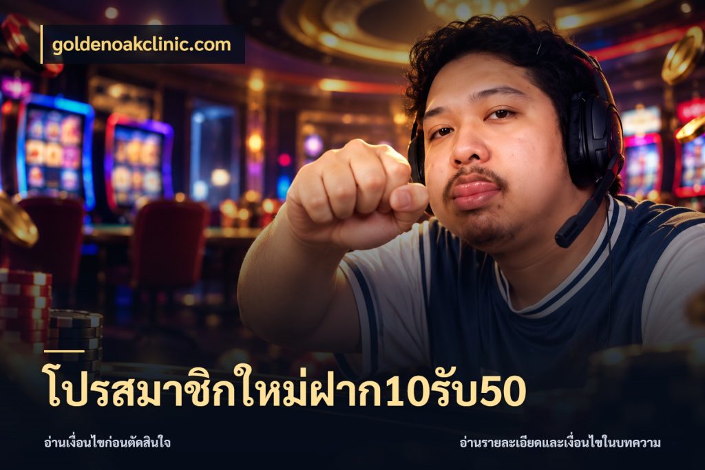 โปรสมาชิกใหม่ฝาก10รับ50 จับคู่โบนัสกับสไตล์เกมที่ชอบ ในมุม goldenoakclinic.com