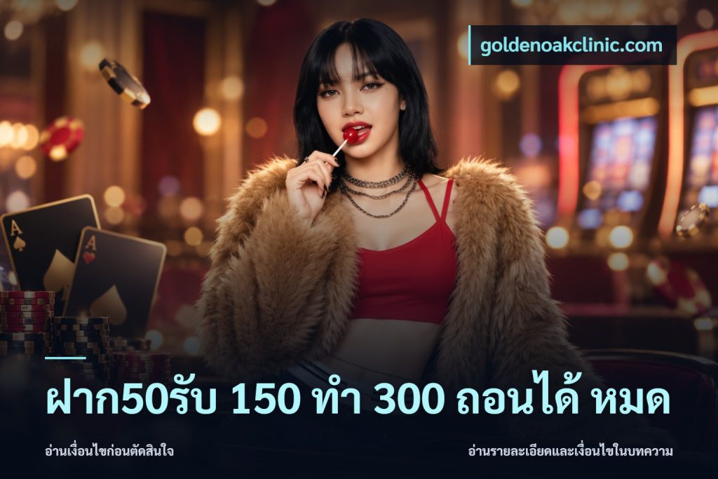 ฝาก50รับ 150 ทำ 300 ถอนได้ หมด