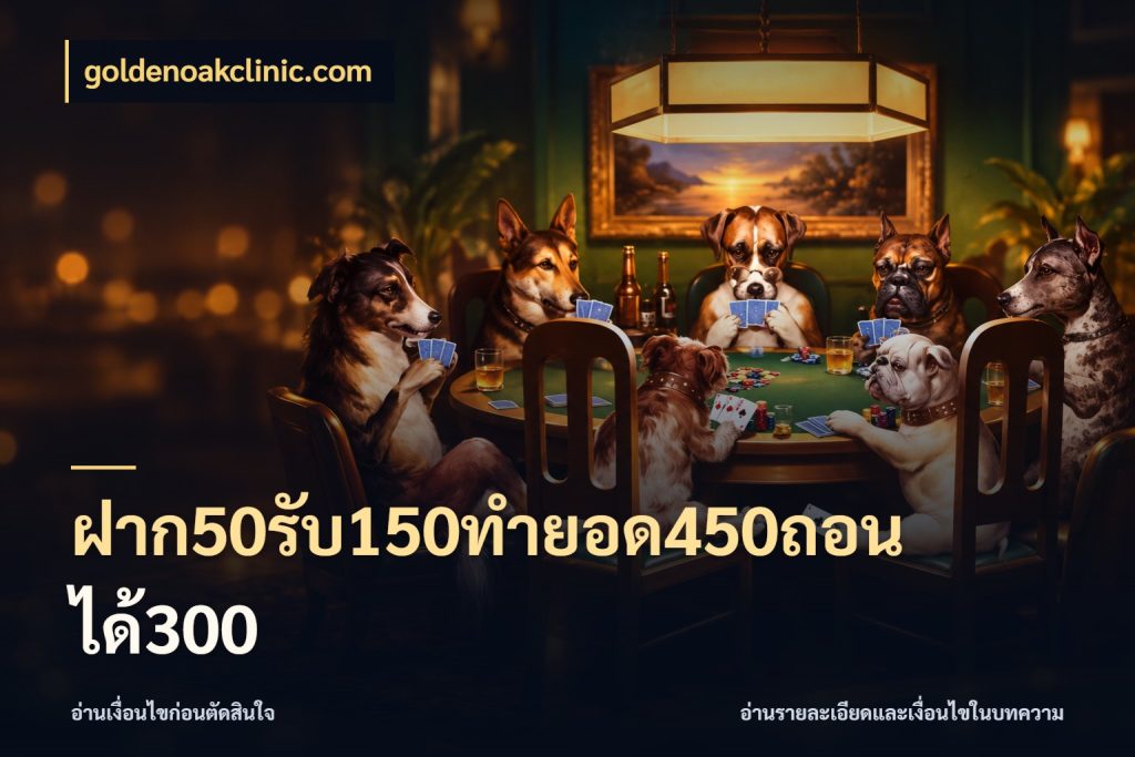 ฝาก50รับ150ทำยอด450ถอนได้300 จับคู่โบนัสกับสไตล์เกมที่ชอบ สไตล์ goldenoakclinic.com