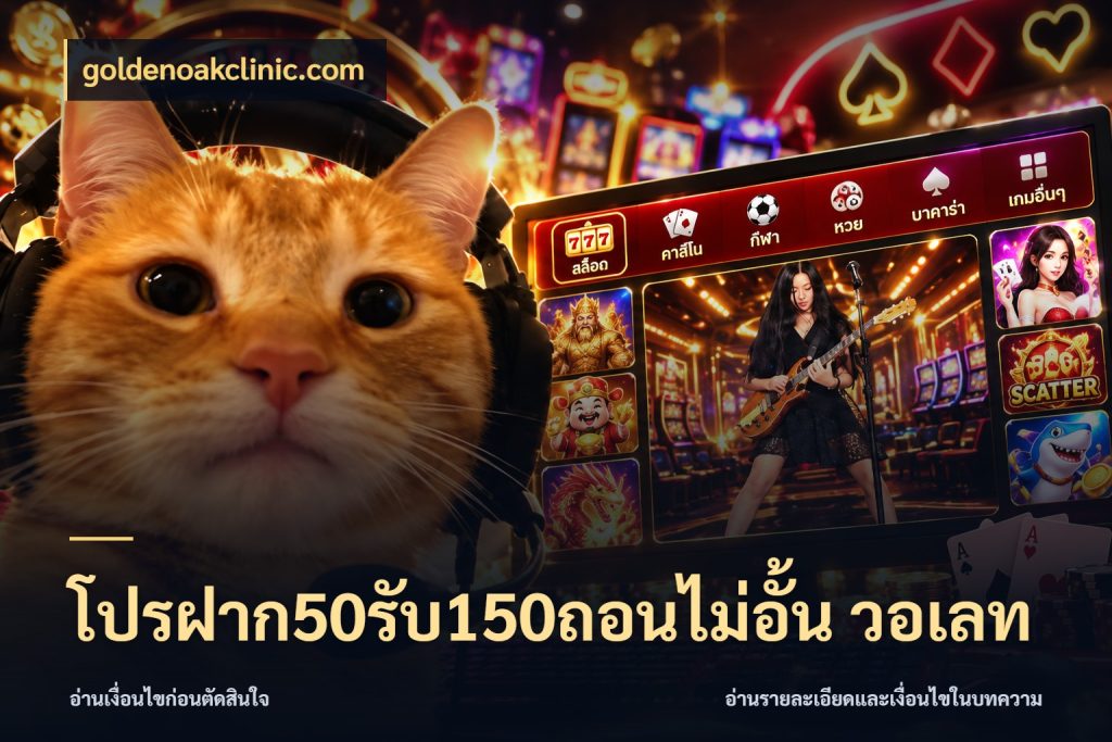 โปรฝาก50รับ150ถอนไม่อั้น วอเลท goldenoakclinic.com โปรกับเกมที่ชอบเลือกให้ตรงสไตล์