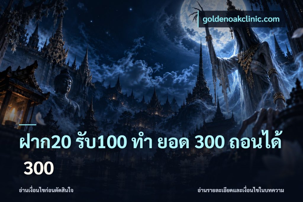 ฝาก20 รับ100 ทํา ยอด 300 ถอนได้ 300