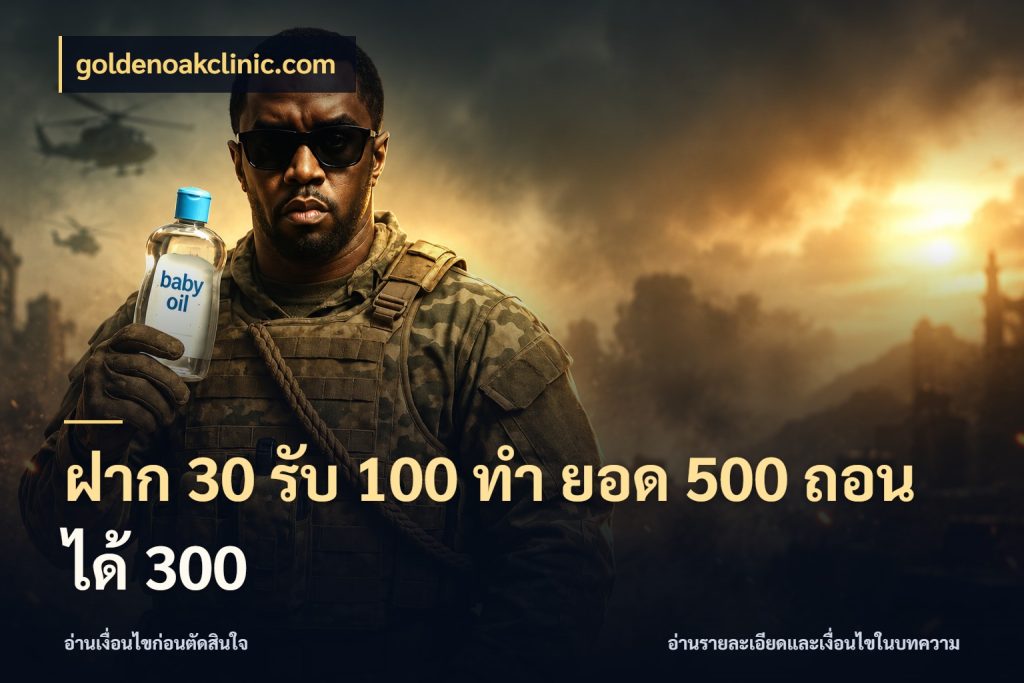 ฝาก 30 รับ 100 ทํา ยอด 500 ถอนได้ 300 goldenoakclinic.com เปิดมุมโปรให้เข้ากับเกมแนวโปรด