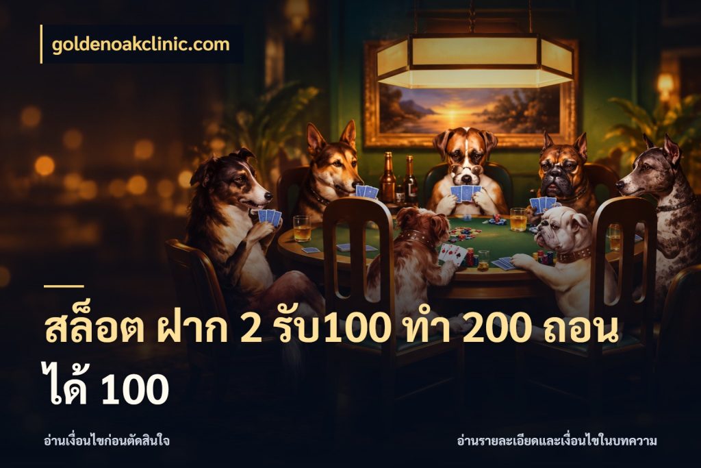 สล็อต ฝาก 2 รับ100 ทํา 200 ถอนได้ 100 รูปแบบโบนัสกับสิทธิ์ของสายเกม สไตล์ goldenoakclinic.com