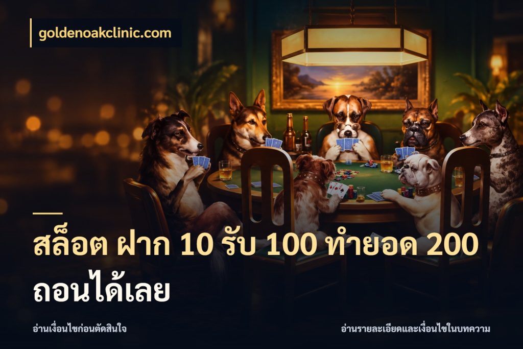 สล็อต ฝาก 10 รับ 100 ทำยอด 200 ถอนได้เลย จุดเด่นของเครดิตที่คนชอบเกมอยากรู้ กับ goldenoakclinic.com