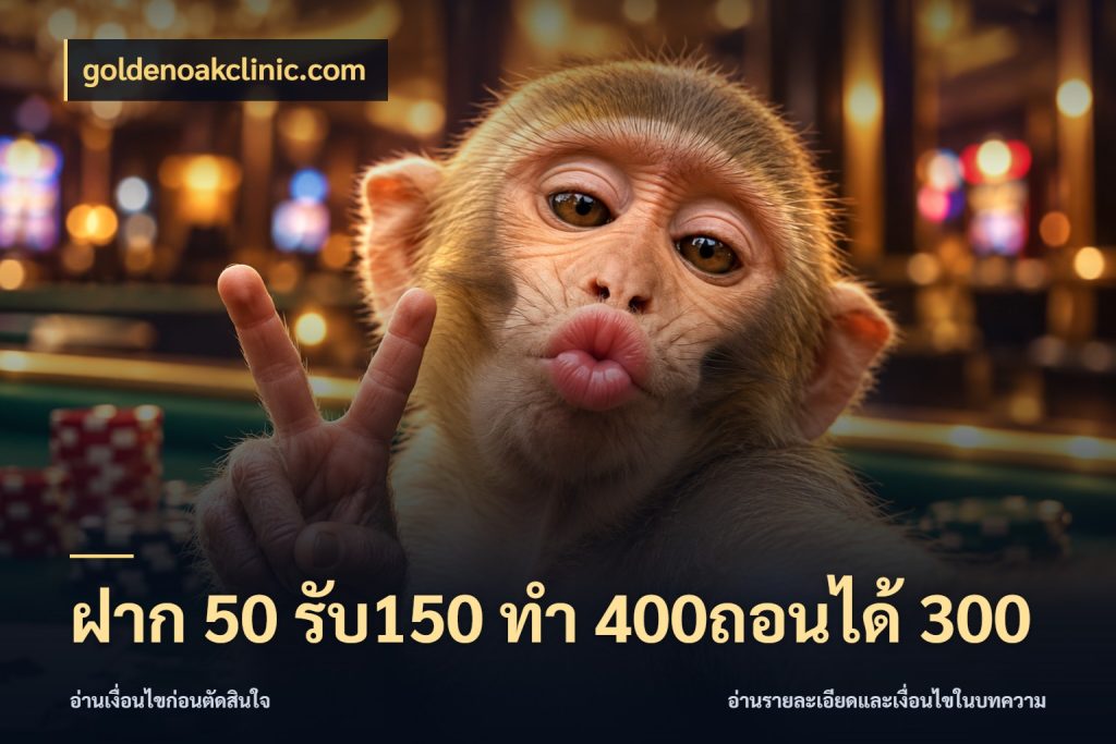 ฝาก 50 รับ150 ทํา 400ถอนได้ 300 goldenoakclinic.com โปรกับเกมที่ชอบเลือกให้ตรงสไตล์